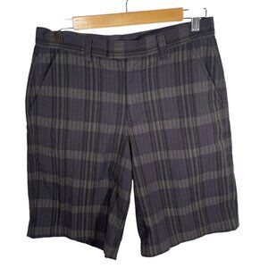 Patagonia Shorts Mens Sz 30 Gray Plaid Lightweight Seersucker Pockets